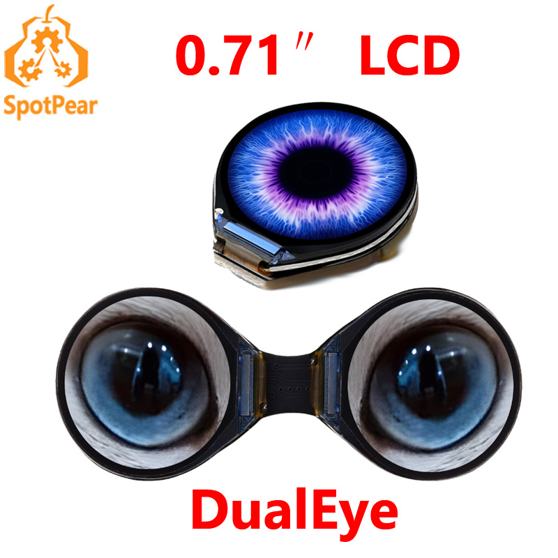 Pi Display - Waveshare 0,71 Zoll Double Eye Rundes