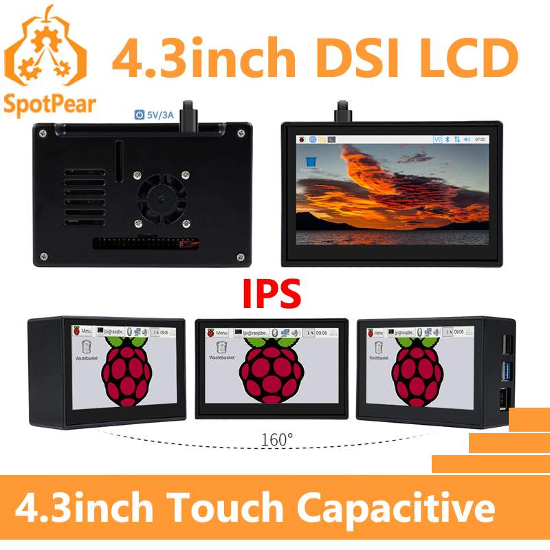 Pi 5 Case - Raspberry Pi 4,3 Zoll DSI Display