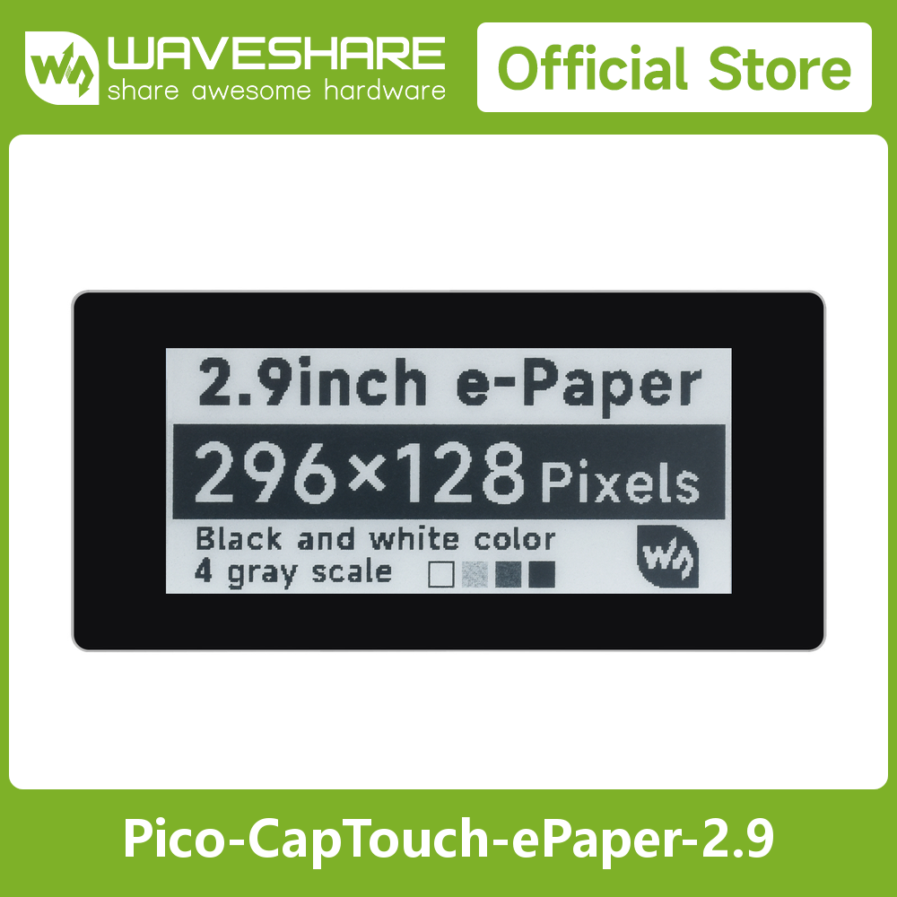 Raspberry Pi - Waveshare 2,9-Zoll-Touch-E-Paper-Modul für Raspberry Pi Pico,