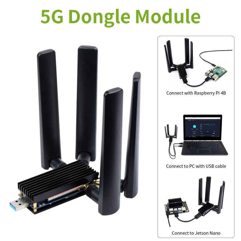 Pi 4 Case - 5G-Dongle-Modul USB 3.1 auf M.2 B-Tasten-Erweiterungsplatine