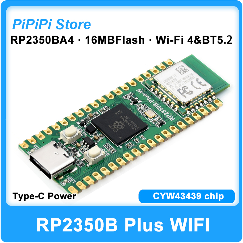Raspberry Pi Kit - RP2350B Plus W-Entwicklungsplatine, ausgestattet mit Raspberry