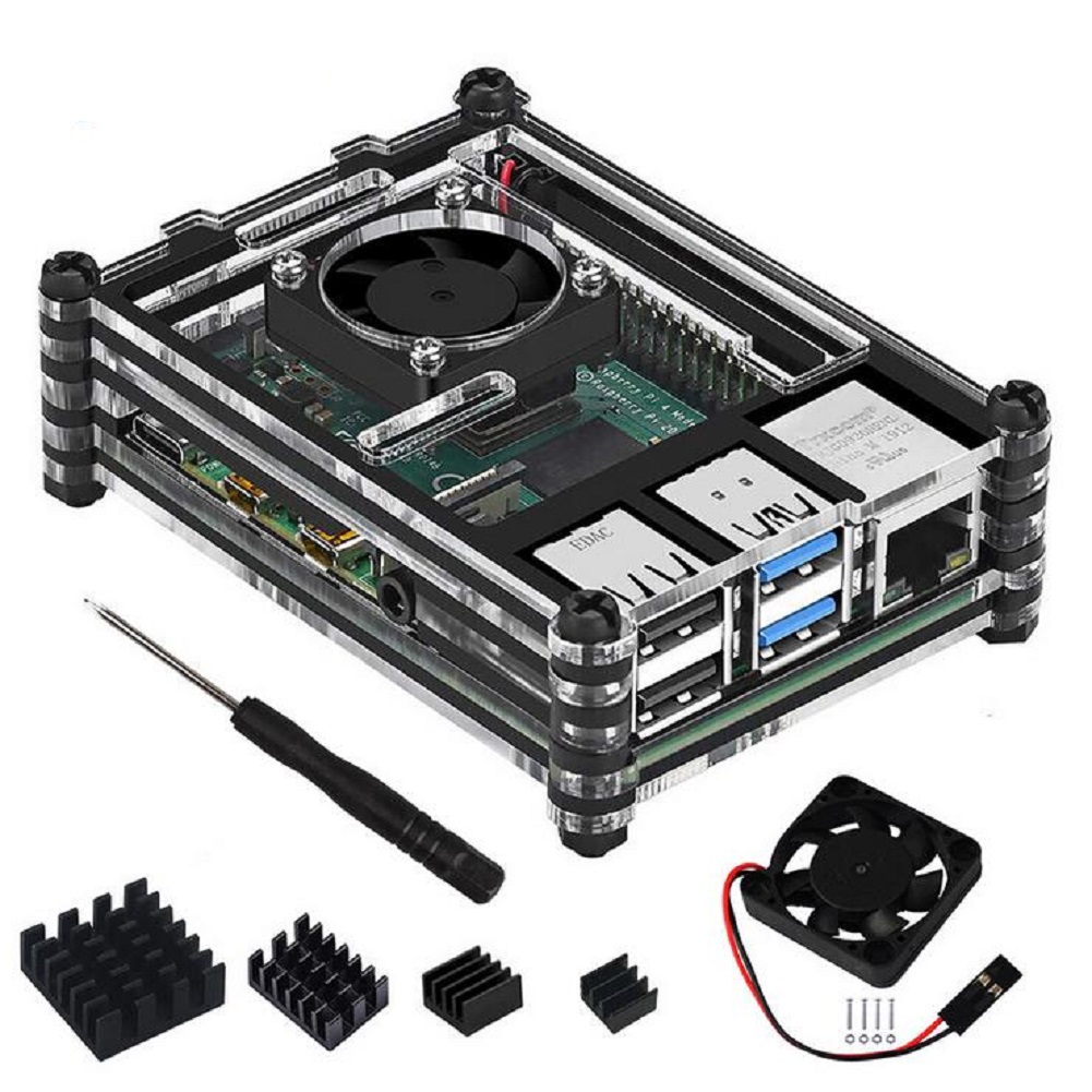 Durchsichtiges 9-lagiges Gehäu – Pi 4 Case Bewertung und Preis