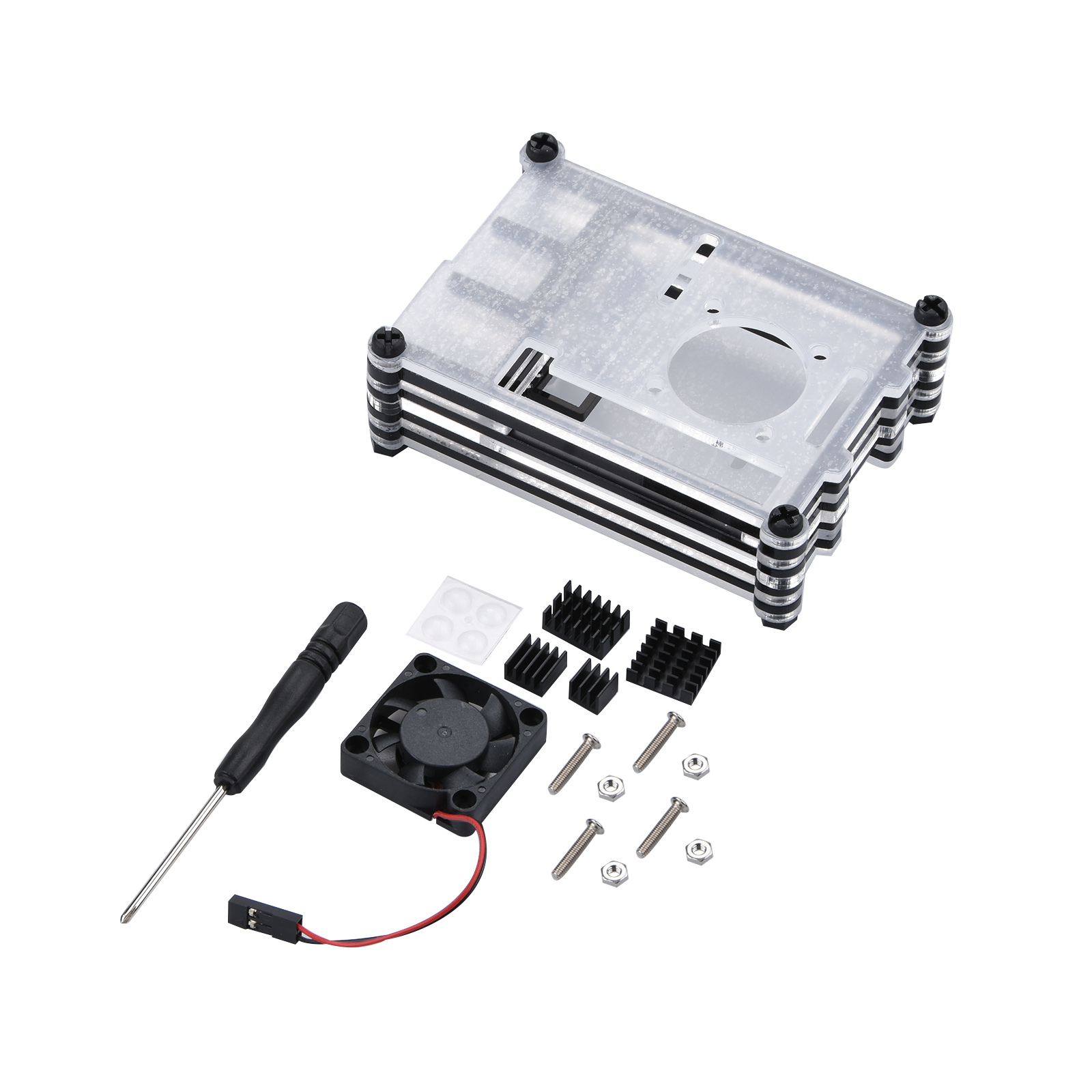 Durchsichtiges 9-lagiges Gehäu – Pi 4 Case Bewertung und Preis